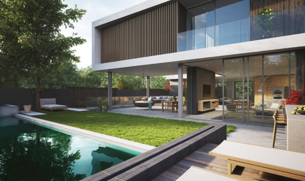 Villa Kayu Modern dengan Desain Indoor-Outdoor